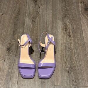 & Other Stories Lilac Ankle-Strap Block Heels